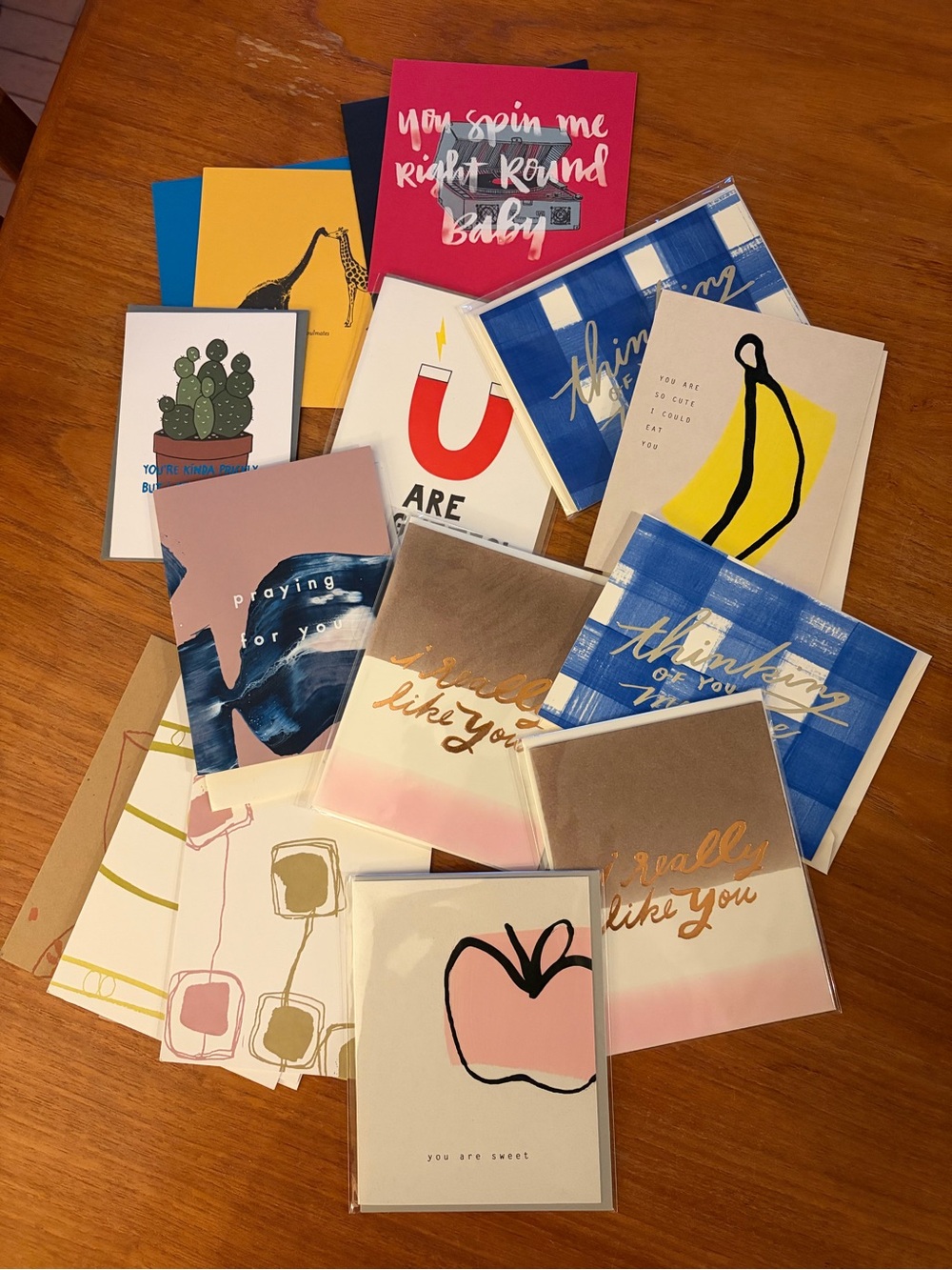 Mixed set of greeting cards and postcards from Moglea, Happy Mail, etc.